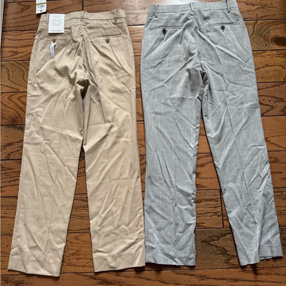 Boy’s sz 14 Calvin Klein Beige Gray Suit Separates Dress Pants - Picture 7 of 7